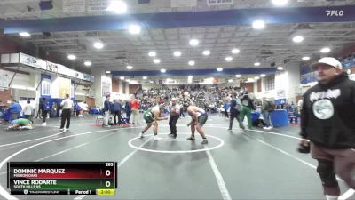 285 lbs Champ. Round 1 - Vince Rodarte, South Hills Hs vs Dominic Marquez, Mission Oaks