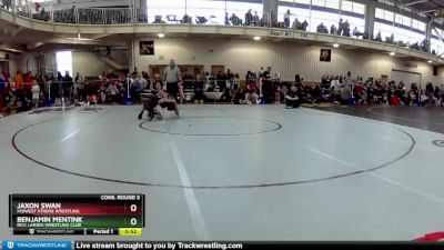 92 lbs Cons. Round 3 - Benjamin Mentink, Rick Larsen Wrestling Club vs Jaxon Swan, Midwest Xtreme Wrestling