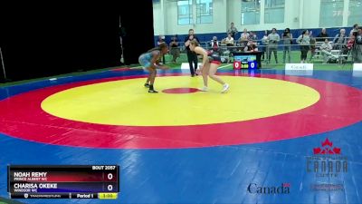 69kg Cons. Round 2 - Noah Remy, Prince Albert WC vs Charisa Okeke, Windsor WC