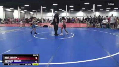 83 lbs Semis & 1st Wrestleback (8 Team) - Arav Pandey, Pennsylvania Blue vs Xzander Donner, Kansas