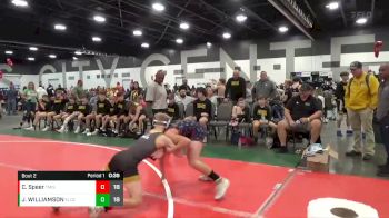 100 lbs Quarterfinals (8 Team) - Cole Speer, Team Missouri (MO) vs Justin WILLIAMSON, Elite Ath Club DZ (IN)
