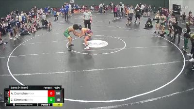 115 lbs Semis (4 Team) - Zayne Simmons, Summerville vs Aiken Crumpton, Palmetto State Wrestling Academy