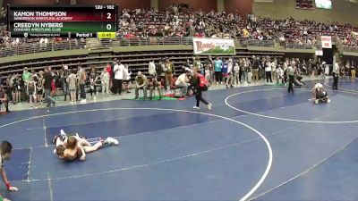 102 lbs Champ. Round 1 - Kamon Thompson, Sanderson Wrestling Academy vs Creedyn Nyberg, Cougars Wrestling Club