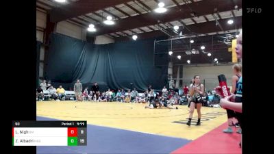 90 lbs Quarterfinals (8 Team) - Libertie Nigh, Black Mambas vs Zaina Albadri, Missouri BattleGear White