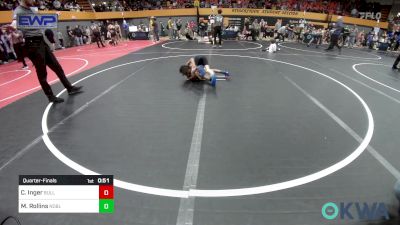 52 lbs Quarterfinal - Cason Inger, Bull Trained vs Maxon Rollins, Noble Takedown Club