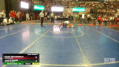 AA - 132 lbs Cons. Round 3 - Jaxsyn Baker, Billings Skyview vs Colby Reichenbach, Billings West