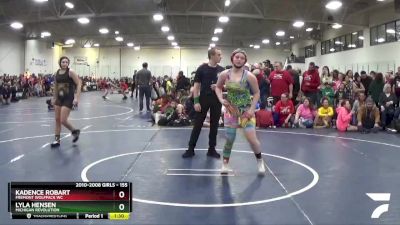 155 lbs Champ. Round 2 - Lyla Hensen, Michigan Revolution vs Kadence Robart, Fremont Wolfpack WC