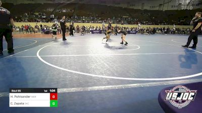 65 lbs Final - Haven Pohlsander, Warner Youth vs Clementina Zapata, OKC Saints Wrestling