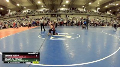 90 lbs Semifinal - Xander Myers, Joplin Youth Wrestling Club-AAA  vs Brantley Pecaut, Wright City Jr Wildcats Wrestling-A