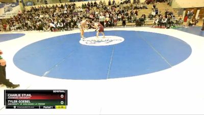 149 lbs Semifinal - Charlie Stuhl, Augsburg University vs Tyler Goebel, University Of Wisconsin-La Crosse