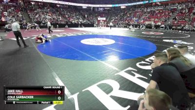 D1-144 lbs Quarterfinal - Jake Hall, Stevens Point vs Cole Sarbacker, Stoughton