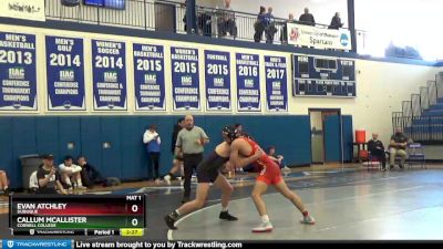 149 lbs Round 2 - Evan Atchley, Dubuque vs Callum McAllister, Cornell College