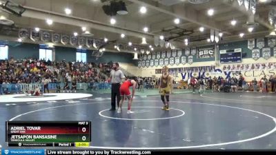 160 lbs Quarterfinal - Adriel Tovar, Great Oak vs Jetsapon Bansasine, Temecula Valley