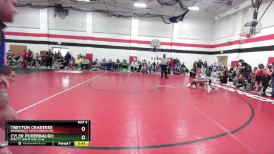 65 lbs Cons. Round 2 - Cyler Puderbaugh, Bobcat Wrestling Club vs Treyton Crabtree, Higginsville Youth Wrestling