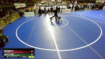 63 lbs Cons. Semi - Ari Sobaje, California vs Isaiah Cruz, Total Kaos Wrestling Club