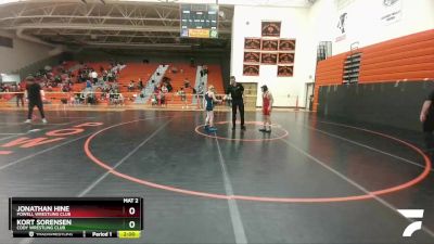 113 lbs Round 2 - Jonathan Hine, Powell Wrestling Club vs Kort Sorensen, Cody Wrestling Club