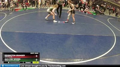 110 lbs Champ. Round 1 - Raylynn Woods, Virgin Valley Bulldogs vs Remington Granger, Wasatch WC