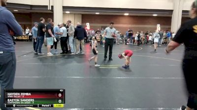 43 lbs Round 3 (8 Team) - Hayden Zemba, Steel Valley vs Easton Sanders, Contenders WA Green