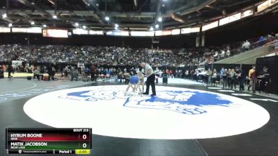 2A 152 lbs Quarterfinal - Hyrum Boone, Ririe vs Matix Jacobson, Bear Lake