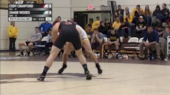 197lbs Match CODY CRAWFORD (OSU) vs. SHANE WOODS (WYO)