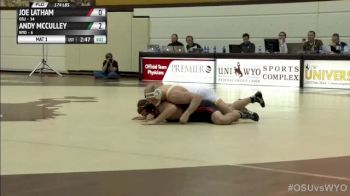 174lbs Match JOE LATHAM (OSU) vs. ANDY MCCULLEY (WYO)