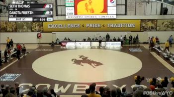 165lbs Match SETH THOMAS (OSU) vs. DAKOTA FRIESTH (WYO)