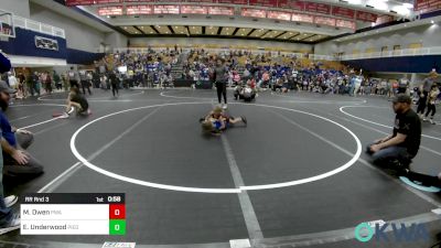 37-40 lbs Rr Rnd 3 - Macie Owen, Perry Wrestling Academy vs Elliott Underwood, Piedmont