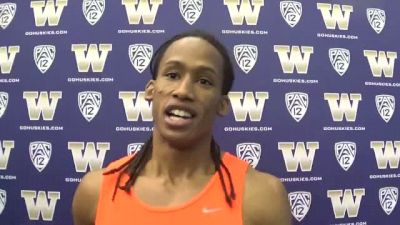 Joe Morris after 60m final at Husky Classic