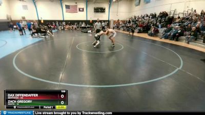 106 lbs Round 2 (10 Team) - Zach Gregory, South vs Dax Diffendaffer, Berthoud