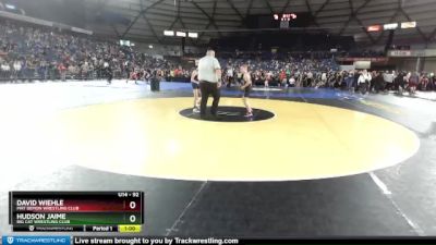 92 lbs Champ. Round 2 - Hudson Jaime, Big Cat Wrestling Club vs David Wiehle, Mat Demon Wrestling Club