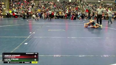 95 lbs Quarterfinal - Adryck Stewart, Plainview Pirates vs Lucas Stirling, Camel Kids