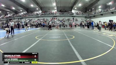 50 lbs Semifinal - Brodie Blattner, Fulton Wrestling Club-AA vs Lucas Rogers, Lebanon Yellowjacket Wrestling-AAA 