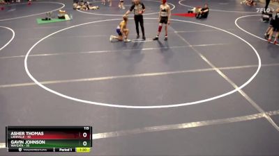 115 lbs Semis & 1st Wrestleback (8 Team) - Asher Thomas, Lakeville vs Gavin Johnson, Wayzata