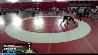 187 lbs Cons. Round 3 - Billy Gauger, Wilmot Jr. Panthers Wrestling Club vs Wyatt Toenjes, Hudson Wrestling Club