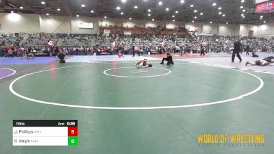 76 lbs Consi Of 8 #2 - Rhyden Hicks, Pride Wrestling vs Silas Peralta, LA FAMILIA NEW MEXICO