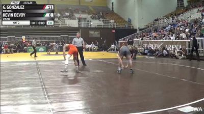 133lbs Quarter-finals Grimaldi Gonzalez (Bucknell) vs. Kevin Devoy (Drexel)