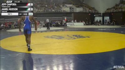 141lbs Quarter-finals Jeff Canfora (Pennsylvania) vs. Jamel Hudson (Hofstra)