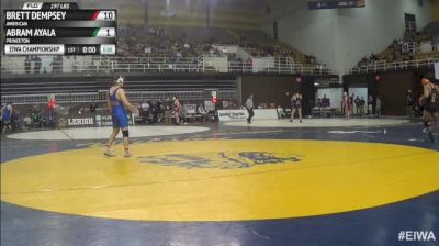 197lbs Quarter-finals Brett Dempsey (American) vs. Abram Ayala (Princeton)