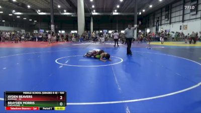 100 lbs Cons. Round 2 - Ayden Beavers, Rampage vs Brayden Morris, Chesapeake