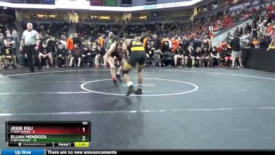 152 lbs Quarterfinal - Elijah Mendoza, 2-Bettendorf vs Jesse Egli, 7-Fort Dodge