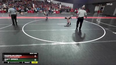 72 lbs Champ. Round 2 - Maximilian Kirsch, Badger Youth Wrestling vs Rhett Gimnick, BYA