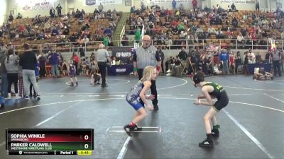 56 lbs Round 3 - Parker Caldwell, Westshore Wrestling Club vs Sophia Winkle, Springboro