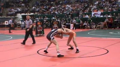 120lbs Semi-finals Eli Stickley (SPG) vs. Tyler Warner (Claymont)