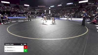 126 lbs Quarterfinal - Joseph Toscano, Buchanan (CS) vs Aiden Simmons, Bakersfield (CS)