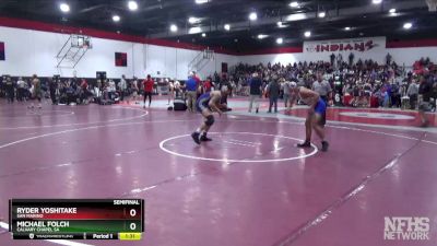 138 lbs Semifinal - Ryder Yoshitake, San Marino vs Michael Folch, Calvary Chapel SA