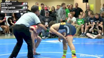 132lbs Match KAID BROCK (Border) vs. JAYDIN CLAYTON (Missouri)