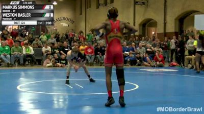 126lbs Match MARKUS SIMMONS (Border) vs. WESTON BASLER (Missouri)