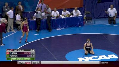 149lbs Round 2 BJ Clagon (Rider) vs. Jason Tsirtis (Northwestern)