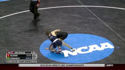 125lbs Round 2 Thomas Gilman (Iowa) vs. Jordan Conaway (Penn State)