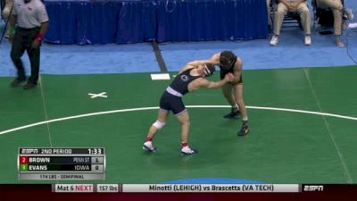 174lbs Semi-finals Matt Brown (Penn State) vs. Mike Evans (Iowa)